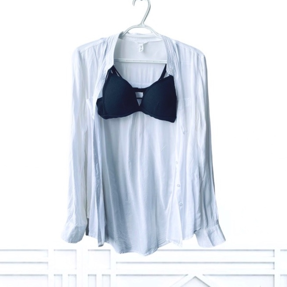 New WIRELESS Cotton Push-up Bra in Black